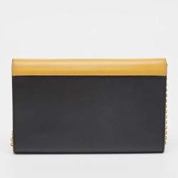 Celine Tricolor Leather Pocket Envelope Wallet On Chain