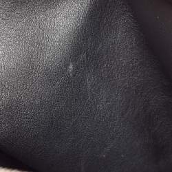 Celine Green/Black Textured Fabric and Leather Solo Pouch
