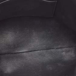 Celine Green/Black Textured Fabric and Leather Solo Pouch