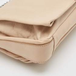 Celine Beige Leather Turnlock Flap Shoulder Bag