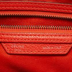 Celine Orange Leather Mini Luggage Tote