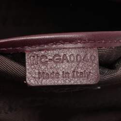 Pre Owned Celine Burgundy Patent Leather Front Pocket Satchel