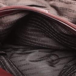 Pre Owned Celine Burgundy Patent Leather Front Pocket Satchel