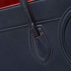 Pre Owned Celine Navy Blue Leather Medium Phantom Luggage Tote