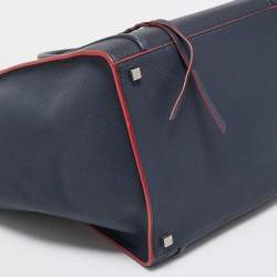 Pre Owned Celine Navy Blue Leather Medium Phantom Luggage Tote
