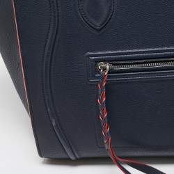 Pre Owned Celine Navy Blue Leather Medium Phantom Luggage Tote