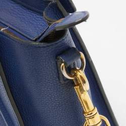 Pre Owned Celine Blue Leather Nano Luggage Tote