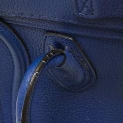 Pre Owned Celine Blue Leather Nano Luggage Tote