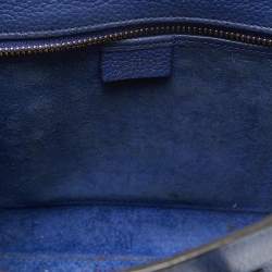 Pre Owned Celine Blue Leather Nano Luggage Tote