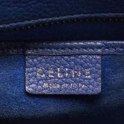 Pre Owned Celine Blue Leather Nano Luggage Tote
