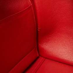 Pre Owned Celine Red Python and Suede Medium Trapeze Bag