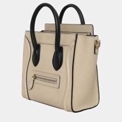 Celine Nude, Black Leather Nano Luggage Bag 