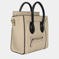 Celine Nude, Black Leather Nano Luggage Bag 