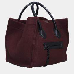 Pre Owned Celine Wool Medium Luggage Bag