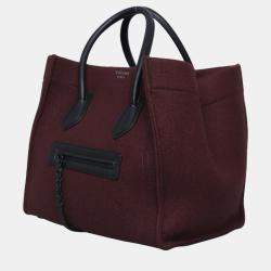 Pre Owned Celine Wool Medium Luggage Bag