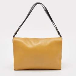 Celine Tan Leather Blade Flap Shoulder Bag