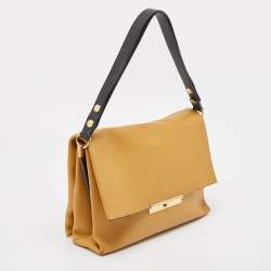 Celine Tan Leather Blade Flap Shoulder Bag