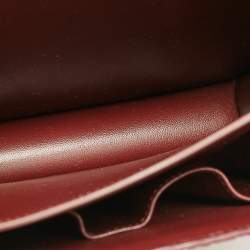Celine Burgundy Stingray and Leather Medium Classic Box Shoulder Bag