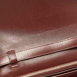 Celine Burgundy Stingray and Leather Medium Classic Box Shoulder Bag