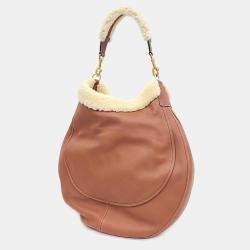 Celine Shearling Hobo Bag