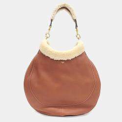 Celine Shearling Hobo Bag