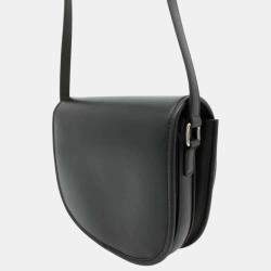 Celine Black Calf Leather Triomphe Busas Shoulder Bag Size Medium