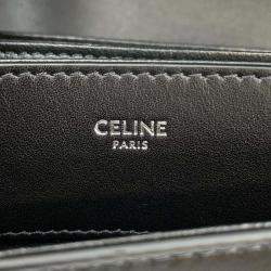 Celine Black Calf Leather Triomphe Busas Shoulder Bag Size Medium