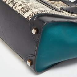 Celine Multicolor Leather and Snakeskin Micro Luggage Tote