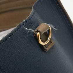 Pre Owned Celine Tri Color Leather Nano Luggage Tote