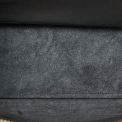 Pre Owned Celine Dark Grey Leather Micro Belt Top Handle Bag