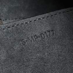 Pre Owned Celine Dark Grey Leather Micro Belt Top Handle Bag