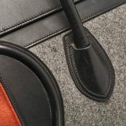 Celine Tricolor Felt and Leather Mini Luggage Tote