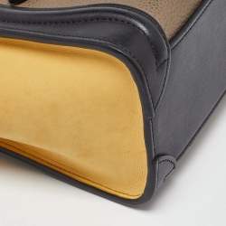 Pre Owned Celine Tricolor Leather Nano Luggage Tote