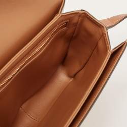 Celine Brown Leather Triomphe Shoulder Bag