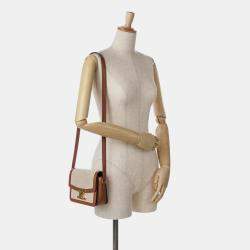 Celine Beige/Brown Teen Canvas Triomphe