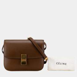 Celine Brown Medium Calfskin Classic Box