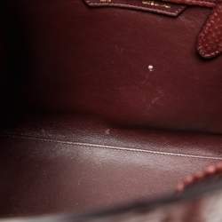 Celine Dark Burgundy Python Micro Luggage Tote