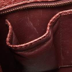 Celine Dark Burgundy Python Micro Luggage Tote
