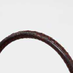 Celine Dark Burgundy Python Micro Luggage Tote