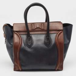 Celine Tricolor Leather Mini Luggage Tote