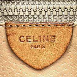 Celine Leather Brown Macadam Shoulder Bag