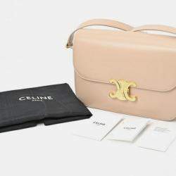 Celine Shiny Calfskin Nude (Beige) Classic Triomphe Bag
