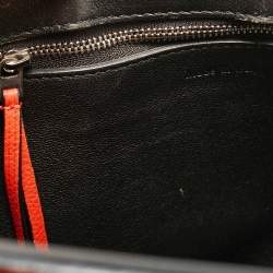 Pre Owned Celine Orange Leather Large Edge Top Handle Bag