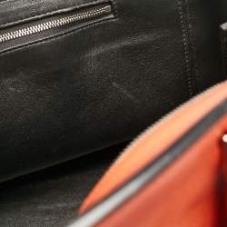 Pre Owned Celine Orange Leather Large Edge Top Handle Bag