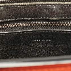 Pre Owned Celine Orange Leather Large Edge Top Handle Bag