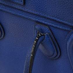 Pre Owned Celine Blue Leather Nano Luggage Tote
