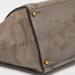 Pre Owned Celine Grey Python Medium Phantom Luggage Tote
