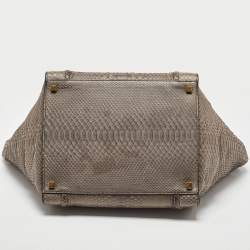 Pre Owned Celine Grey Python Medium Phantom Luggage Tote