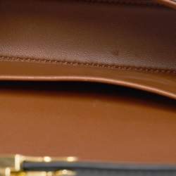 Pre Owned Celine Tan Triomphe Canvas and Leather Claude Shoulder Bag