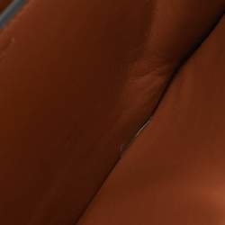 Pre Owned Celine Blue/Brown Denim and Leather Teen Box Flap Bag